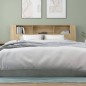 vidaXL Kopfteil mit Ablagen Sonoma-Eiche 200x18,5x104,5 cm