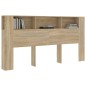 vidaXL Kopfteil mit Ablagen Sonoma-Eiche 200x18,5x104,5 cm