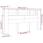 vidaXL Kopfteil mit Ablagen Sonoma-Eiche 200x18,5x104,5 cm