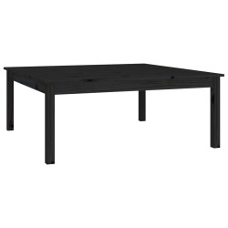 vidaXL Couchtisch Schwarz 100x100x40 cm Massivholz Kiefer