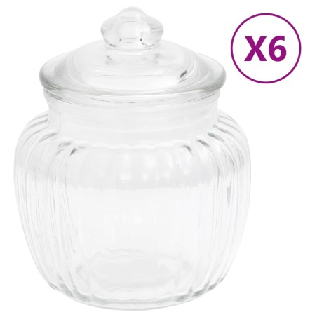 vidaXL Vorratsgläser 6 Stk. 500 ml Glas 