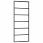 vidaXL Schiebetür ESG-Glas und Aluminium 76x205 cm Schwarz vidaXL Schiebetür ESG-Glas und Aluminium 76x205 cm Schwarz