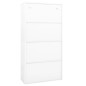 vidaXL Büroschrank Weiß 90x40x180 cm Stahl und Hartglas vidaXL Büroschrank Weiß 90x40x180 cm Stahl und Hartglas