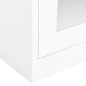 vidaXL Büroschrank Weiß 90x40x180 cm Stahl und Hartglas vidaXL Büroschrank Weiß 90x40x180 cm Stahl und Hartglas
