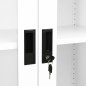 vidaXL Büroschrank Weiß 90x40x180 cm Stahl und Hartglas vidaXL Büroschrank Weiß 90x40x180 cm Stahl und Hartglas