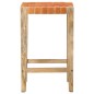vidaXL Barhocker 2 Stk. Braun Echtleder 75 cm vidaXL Barhocker 2 Stk. Braun Echtleder 75 cm
