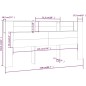 vidaXL Kopfteil mit Ablagen Räuchereiche 220x18,5x104,5 cm vidaXL Kopfteil mit Ablagen Räuchereiche 220x18,5x104,5 cm