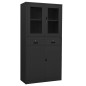 vidaXL Büroschrank Anthrazit 90x40x180 cm Stahl gehärtetes Glas vidaXL Büroschrank Anthrazit 90x40x180 cm Stahl gehärtetes Glas