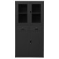 vidaXL Büroschrank Anthrazit 90x40x180 cm Stahl gehärtetes Glas vidaXL Büroschrank Anthrazit 90x40x180 cm Stahl gehärtetes Glas