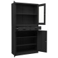 vidaXL Büroschrank Anthrazit 90x40x180 cm Stahl gehärtetes Glas vidaXL Büroschrank Anthrazit 90x40x180 cm Stahl gehärtetes Glas