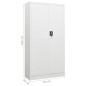 vidaXL Schließfachschrank Weiß 90x40x180 cm Stahl vidaXL Schließfachschrank Weiß 90x40x180 cm Stahl