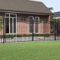 vidaXL Zauntor mit Speerspitzen Schwarz 406x198 cm Stahl vidaXL Zauntor mit Speerspitzen Schwarz 406x198 cm Stahl