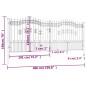vidaXL Zauntor mit Speerspitzen Schwarz 406x198 cm Stahl vidaXL Zauntor mit Speerspitzen Schwarz 406x198 cm Stahl