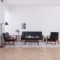 3-tlg. Sofagarnitur Schwarz Kunstleder 3-tlg. Sofagarnitur Schwarz Kunstleder