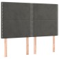 vidaXL Boxspringbett mit Matratze Dunkelgrau 140x190 cm Samt vidaXL Boxspringbett mit Matratze Dunkelgrau 140x190 cm Samt
