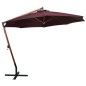 vidaXL Ampelschirm mit Mast Bordeauxrot 3,5x2,9 m Massivholz Tanne vidaXL Ampelschirm mit Mast Bordeauxrot 3,5x2,9 m Massivholz Tanne