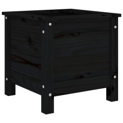 vidaXL Pflanzkübel Schwarz 40x40x39 cm Massivholz Kiefer