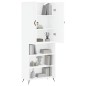 Highboard Weiß 69,5x34x180 cm Holzwerkstoff Highboard Weiß 69,5x34x180 cm Holzwerkstoff