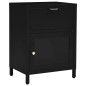 vidaXL Nachttisch Schwarz 40x30x54,5 cm Stahl und Glas vidaXL Nachttisch Schwarz 40x30x54,5 cm Stahl und Glas