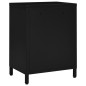 vidaXL Nachttisch Schwarz 40x30x54,5 cm Stahl und Glas vidaXL Nachttisch Schwarz 40x30x54,5 cm Stahl und Glas