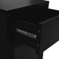 vidaXL Nachttisch Schwarz 40x30x54,5 cm Stahl und Glas vidaXL Nachttisch Schwarz 40x30x54,5 cm Stahl und Glas