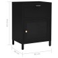 vidaXL Nachttisch Schwarz 40x30x54,5 cm Stahl und Glas vidaXL Nachttisch Schwarz 40x30x54,5 cm Stahl und Glas