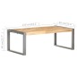vidaXL Couchtisch 110x60x40 cm Raues Mangoholz vidaXL Couchtisch 110x60x40 cm Raues Mangoholz