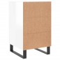 vidaXL Nachttisch Hochglanz-Weiß 40x40x66 cm Holzwerkstoff vidaXL Nachttisch Hochglanz-Weiß 40x40x66 cm Holzwerkstoff