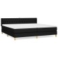 vidaXL Boxspringbett mit Matratze Schwarz 200x200 cm Stoff vidaXL Boxspringbett mit Matratze Schwarz 200x200 cm Stoff