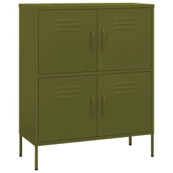vidaXL Lagerschrank Olivgrün 80x35x101,5 cm Stahl    