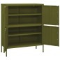 vidaXL Lagerschrank Olivgrün 80x35x101,5 cm Stahl vidaXL Lagerschrank Olivgrün 80x35x101,5 cm Stahl