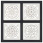 vidaXL Handgeschnitztes Wandpaneel MDF 40x40x1,5 cm Schwarz und Weiß vidaXL Handgeschnitztes Wandpaneel MDF 40x40x1,5 cm Schwarz und Weiß
