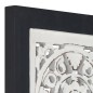 vidaXL Handgeschnitztes Wandpaneel MDF 40x40x1,5 cm Schwarz und Weiß vidaXL Handgeschnitztes Wandpaneel MDF 40x40x1,5 cm Schwarz und Weiß