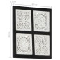 vidaXL Handgeschnitztes Wandpaneel MDF 40x40x1,5 cm Schwarz und Weiß vidaXL Handgeschnitztes Wandpaneel MDF 40x40x1,5 cm Schwarz und Weiß