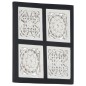 vidaXL Handgeschnitztes Wandpaneel MDF 40x40x1,5 cm Schwarz und Weiß vidaXL Handgeschnitztes Wandpaneel MDF 40x40x1,5 cm Schwarz und Weiß