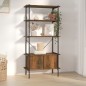 vidaXL Regal mit 5 Böden und Schrank 80x40x163 cm Stahl Holzwerkstoff vidaXL Regal mit 5 Böden und Schrank 80x40x163 cm Stahl Holzwerkstoff