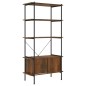 vidaXL Regal mit 5 Böden und Schrank 80x40x163 cm Stahl Holzwerkstoff vidaXL Regal mit 5 Böden und Schrank 80x40x163 cm Stahl Holzwerkstoff