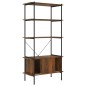 vidaXL Regal mit 5 Böden und Schrank 80x40x163 cm Stahl Holzwerkstoff vidaXL Regal mit 5 Böden und Schrank 80x40x163 cm Stahl Holzwerkstoff