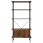 vidaXL Regal mit 5 Böden und Schrank 80x40x163 cm Stahl Holzwerkstoff vidaXL Regal mit 5 Böden und Schrank 80x40x163 cm Stahl Holzwerkstoff
