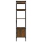 vidaXL Regal mit 5 Böden und Schrank 80x40x163 cm Stahl Holzwerkstoff vidaXL Regal mit 5 Böden und Schrank 80x40x163 cm Stahl Holzwerkstoff