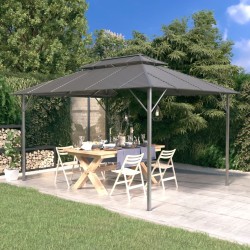 vidaXL Pavillon mit Doppeldach 3x4 m Anthrazit