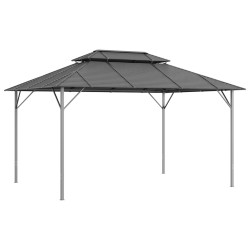 vidaXL Pavillon mit Doppeldach 3x4 m Anthrazit