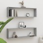 vidaXL Wandregale 2 Stk. Grau Sonoma 100x15x30 cm Holzwerkstoff vidaXL Wandregale 2 Stk. Grau Sonoma 100x15x30 cm Holzwerkstoff