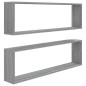 vidaXL Wandregale 2 Stk. Grau Sonoma 100x15x30 cm Holzwerkstoff vidaXL Wandregale 2 Stk. Grau Sonoma 100x15x30 cm Holzwerkstoff