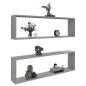 vidaXL Wandregale 2 Stk. Grau Sonoma 100x15x30 cm Holzwerkstoff vidaXL Wandregale 2 Stk. Grau Sonoma 100x15x30 cm Holzwerkstoff