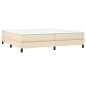 vidaXL Boxspringbett Creme 200x200 cm Stoff vidaXL Boxspringbett Creme 200x200 cm Stoff