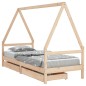 vidaXL Kinderbett mit Schubladen 90x190 cm Massivholz Kiefer vidaXL Kinderbett mit Schubladen 90x190 cm Massivholz Kiefer