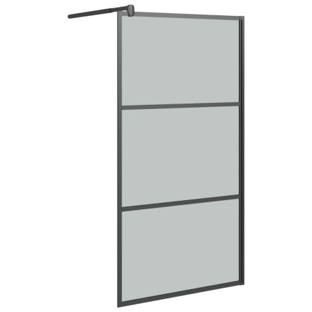 vidaXL Duschwand für Walk-In Dusche 100x195 cm Dunkel ESG Glas Schwarz