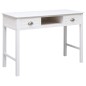 vidaXL Schreibtisch Weiß 108x45x76 cm Massivholz Paulownia vidaXL Schreibtisch Weiß 108x45x76 cm Massivholz Paulownia