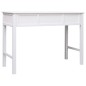 vidaXL Schreibtisch Weiß 108x45x76 cm Massivholz Paulownia vidaXL Schreibtisch Weiß 108x45x76 cm Massivholz Paulownia
